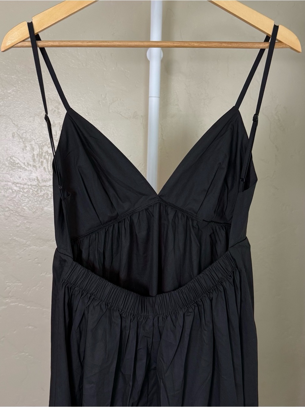 Commense Black Backless 100% Cotton Midi Maxi Dress Small NWT - Picture 9 of 11